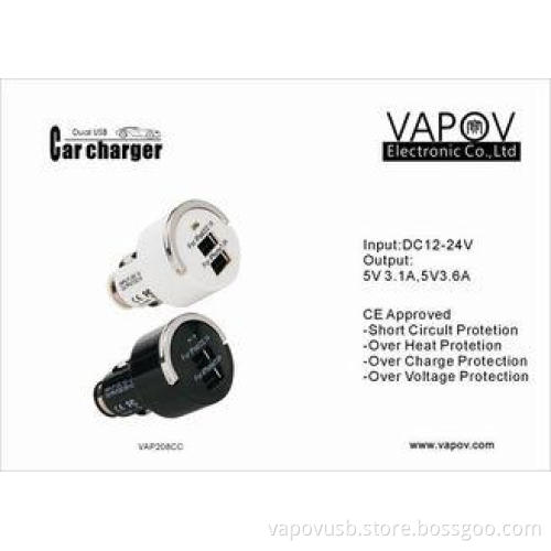Pull ring high safety small sized smart 3.1A 2 USB car cha